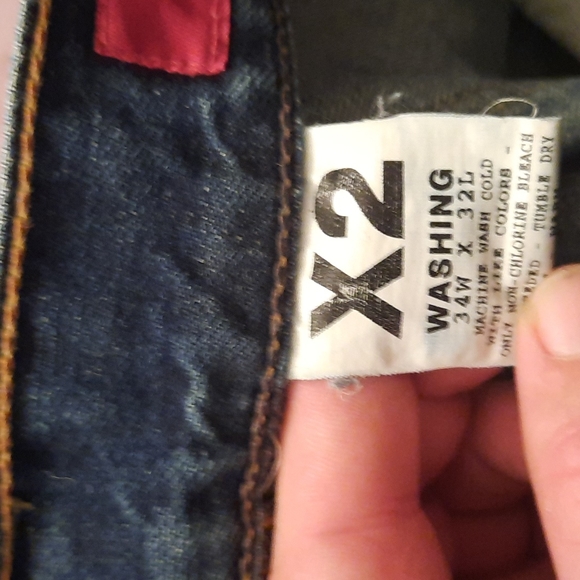 Levi's x2 blue jeans 34w 32L - Picture 4 of 4